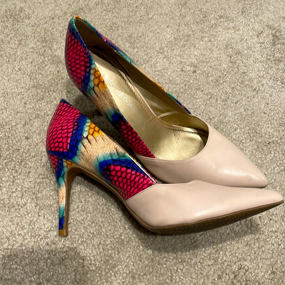 Nude/Snakeskin Audrey Brooke Heels